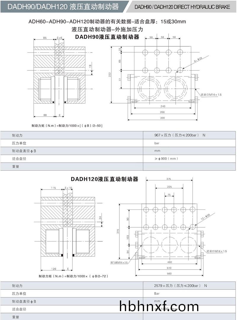 DADH90液壓(ya)直動製動器